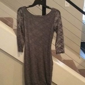 Gray sheer dress
